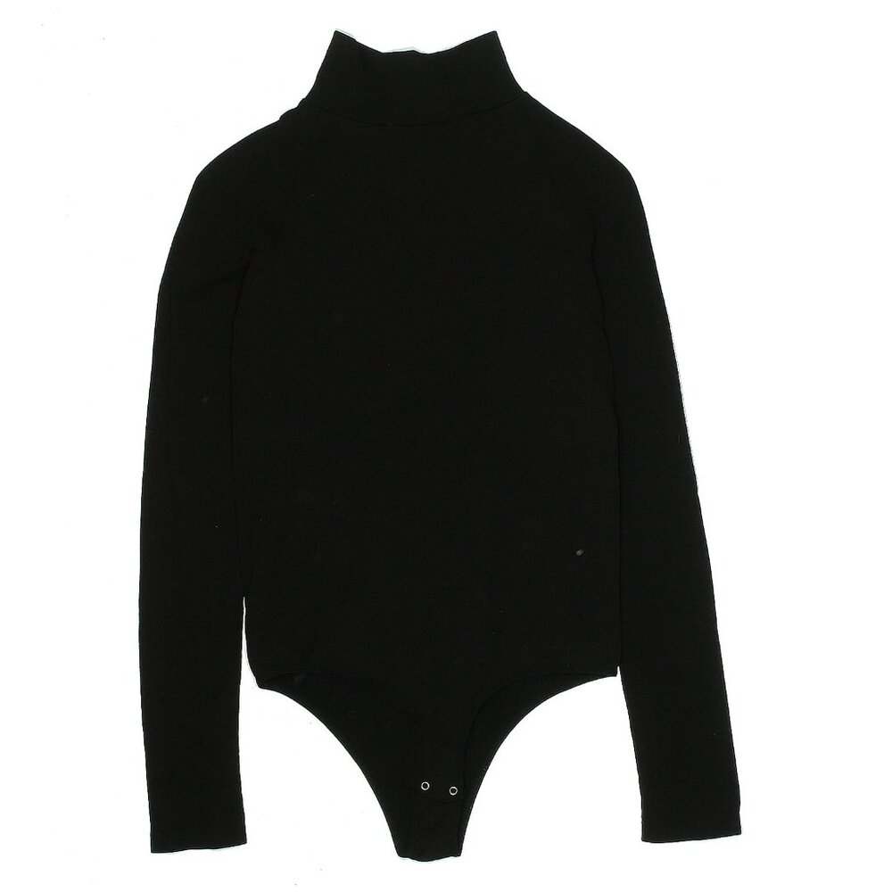 Free People Stretchy Black Knit Bodysuit size M/L